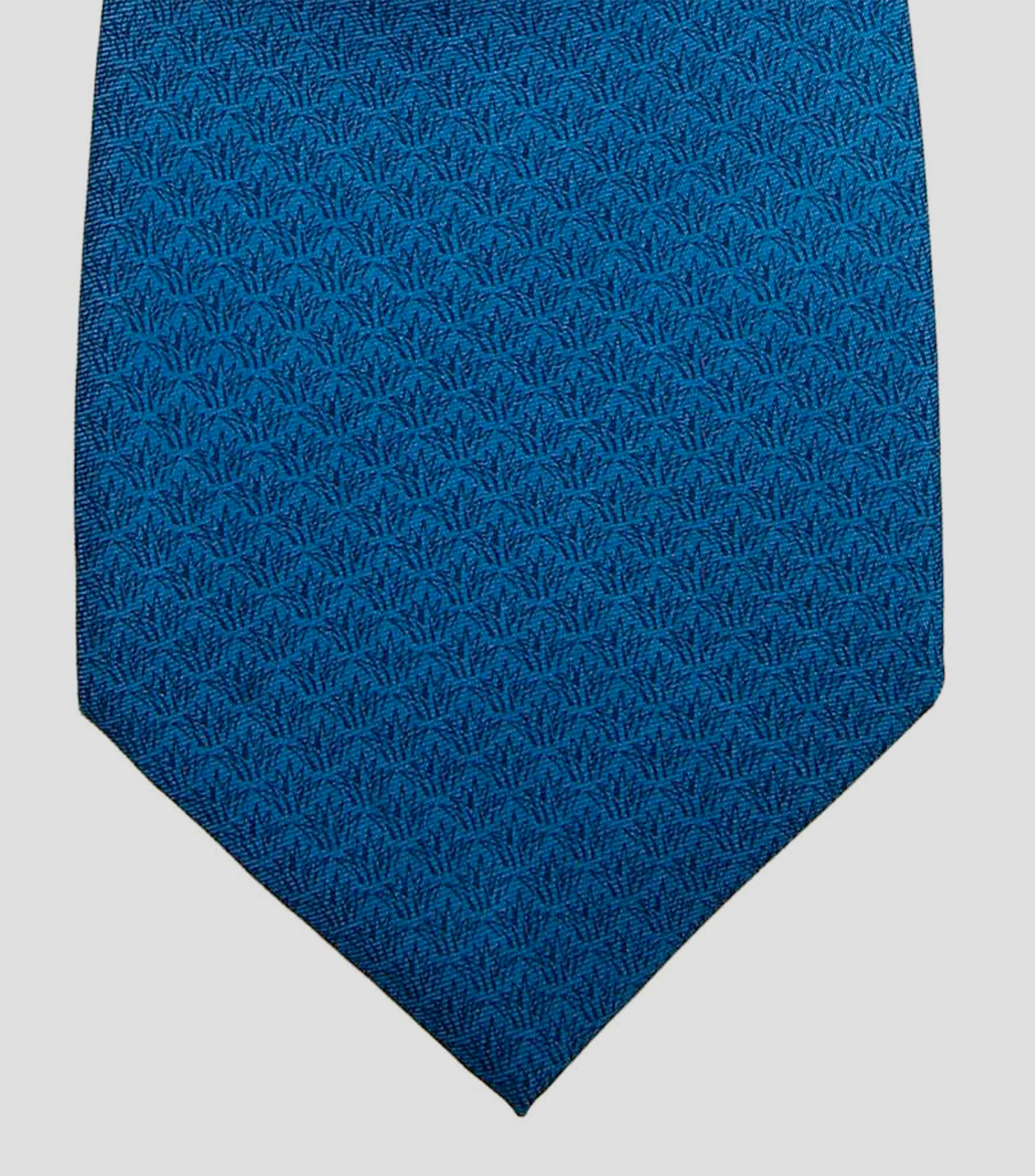 Corbata ancha en seda con estampado de campos de agave